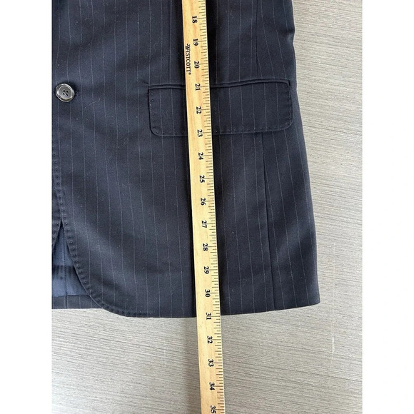NWT Tasso Elba Men’s Black Pin Stripe Blazer Suit Coat 42-44 L - Picture 10 of 11